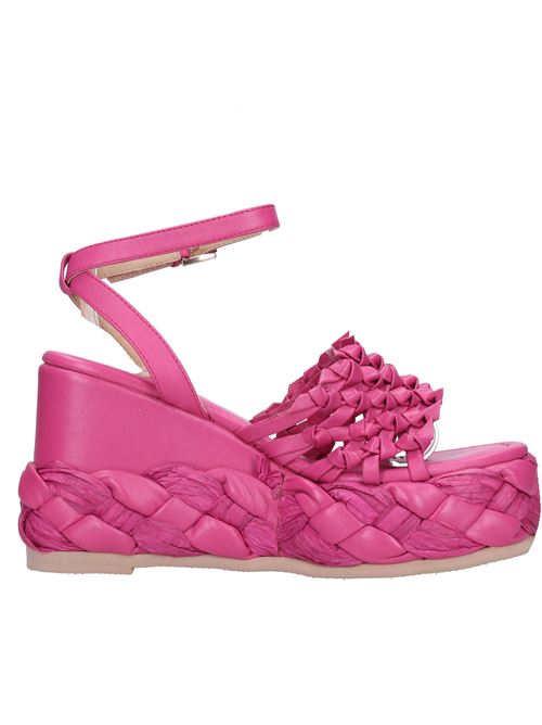 Sandali Zeppa in pelle EMANUELLE VEE | 431M-711-10-NASFUCSIA